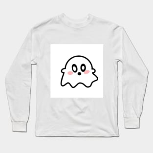 A cute little ghost on Halloween Long Sleeve T-Shirt